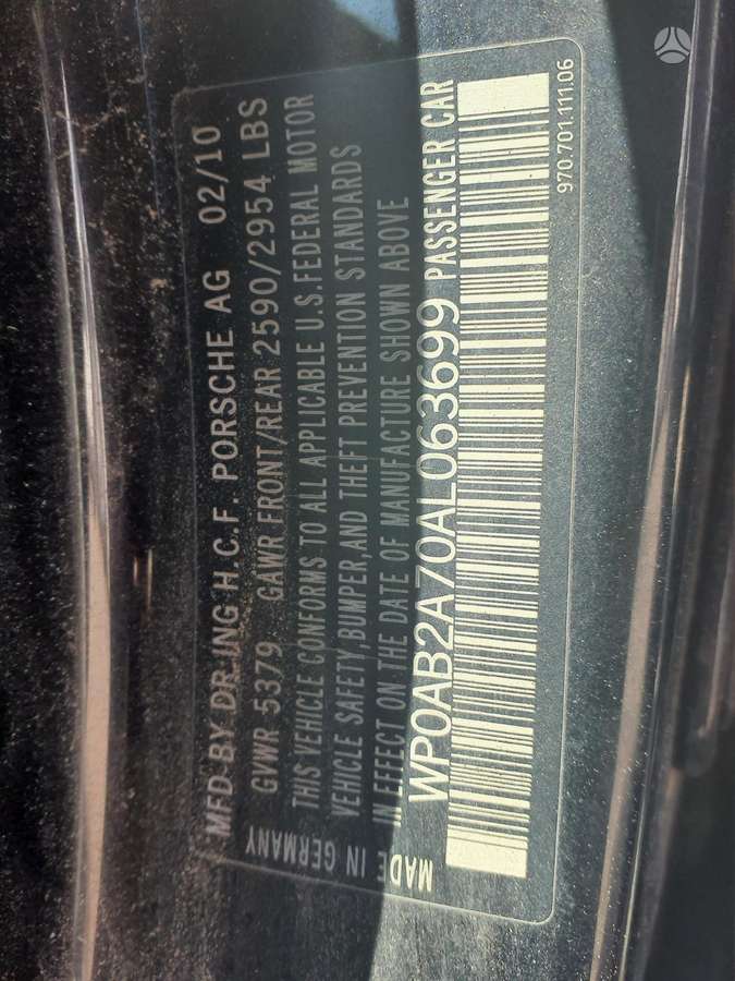 Porsche Panamera for parts. M48 40