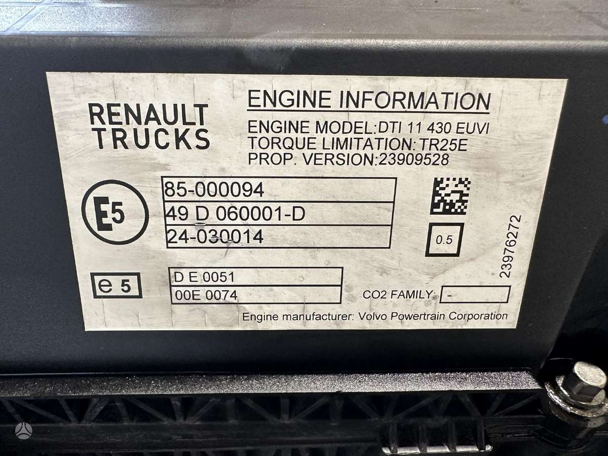 Renault T 430HP variklis, semi-trailer trucks