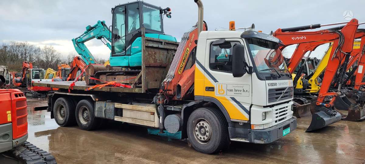 Volvo FM340, самосвалы с краном