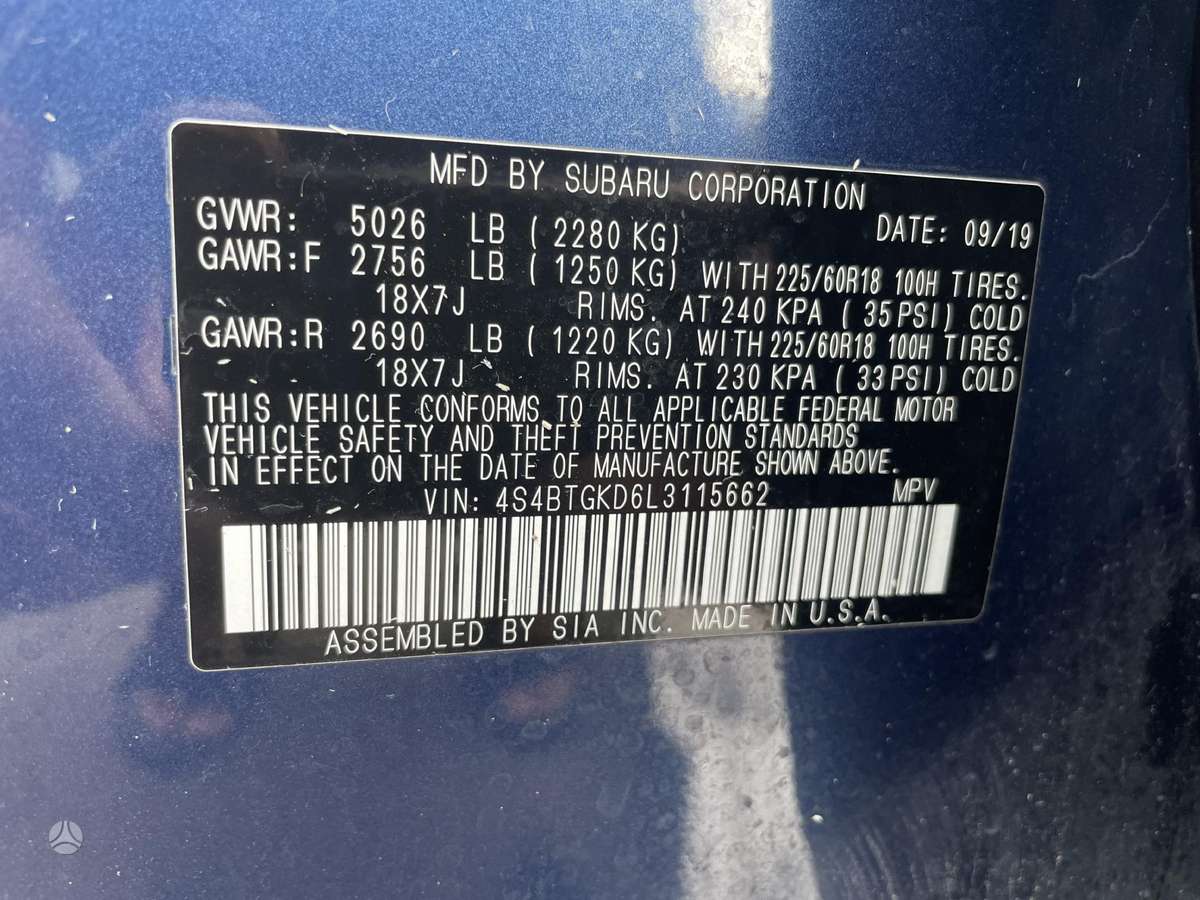 Subaru Outback Dalimis katik pradetas ardyt