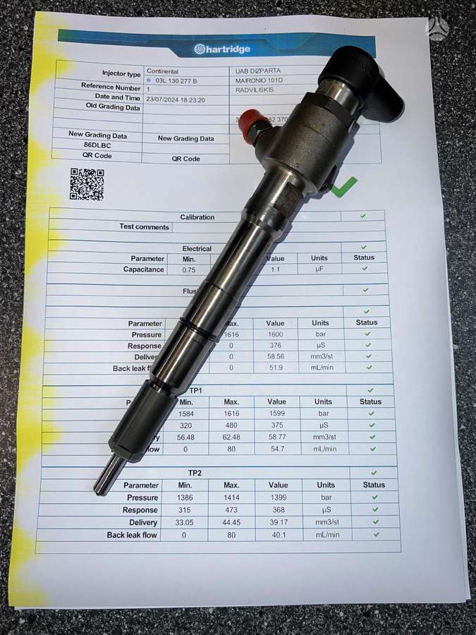 Skoda Rapid, 03L130277B, injection system