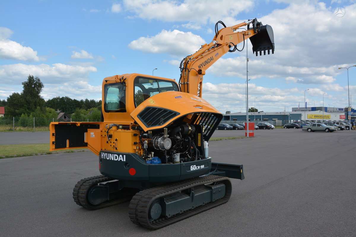 Hyundai R60CR-9A, mini ekskavatoriai