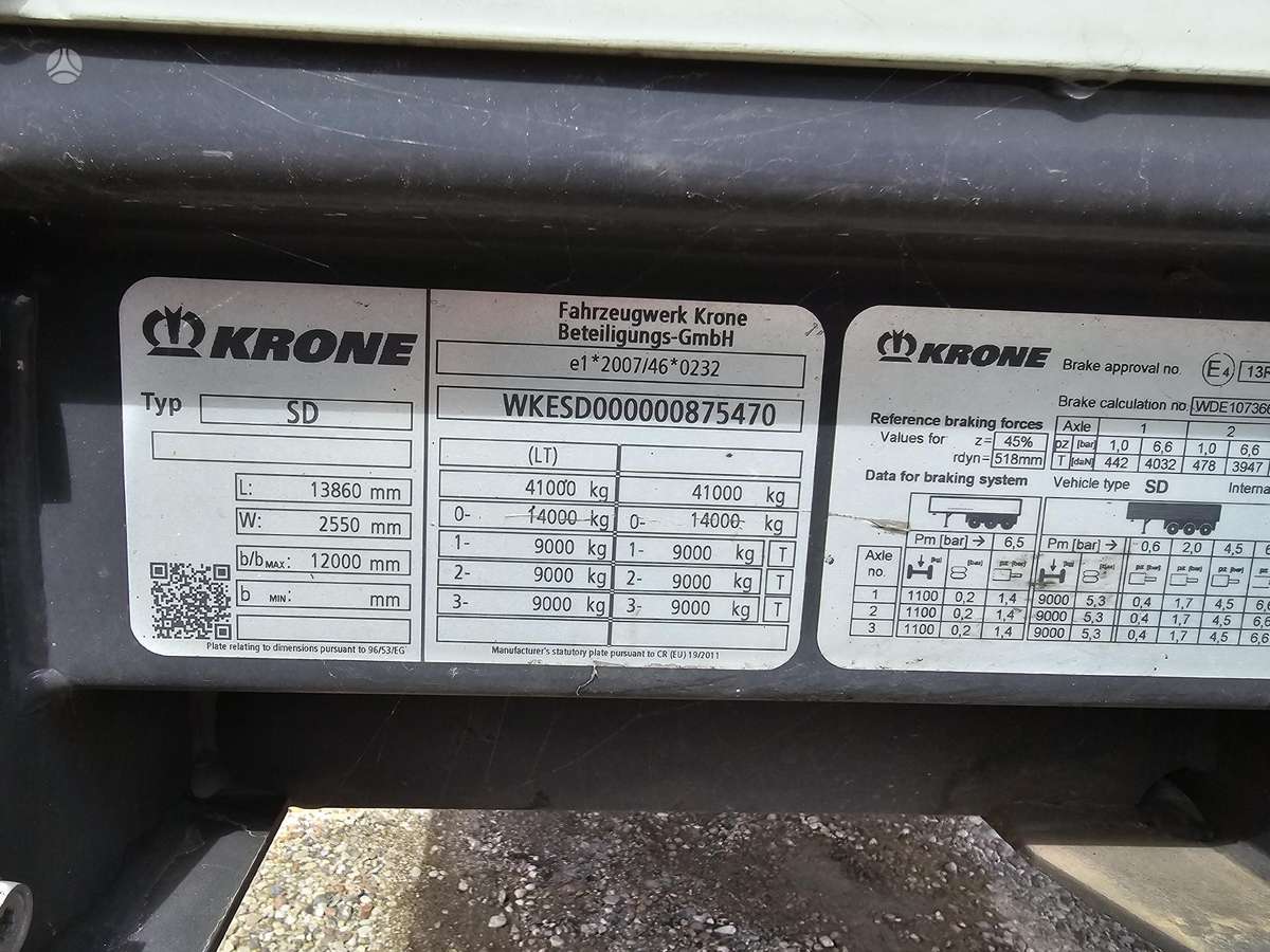 Krone SD, пологовые / тентовые