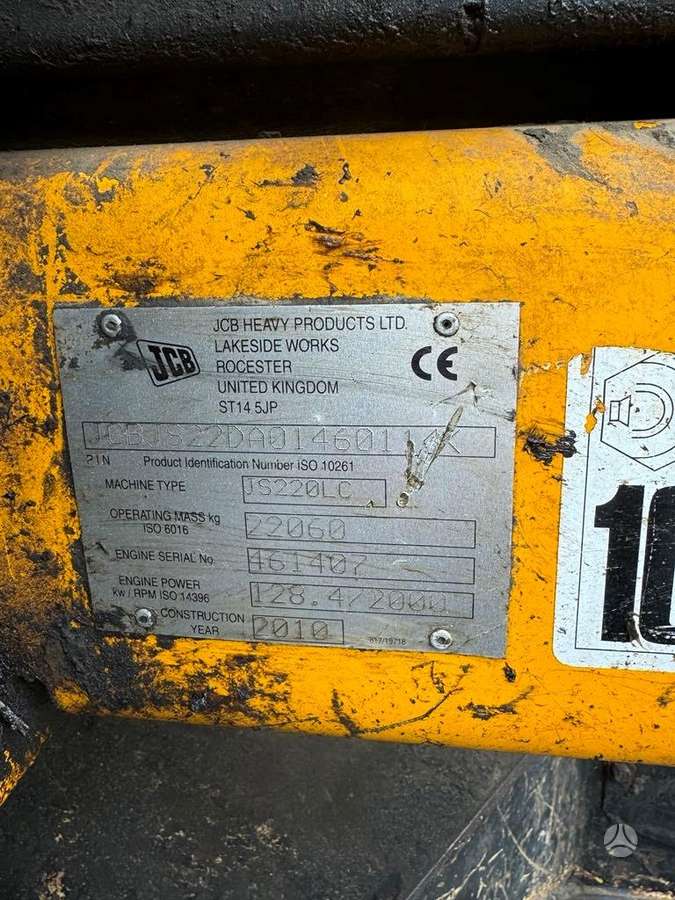JCB JCB JS220LC, ekskavatoriai
