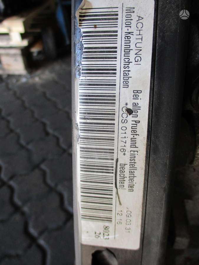 Volkswagen Golf Variklis 1 6b ccs