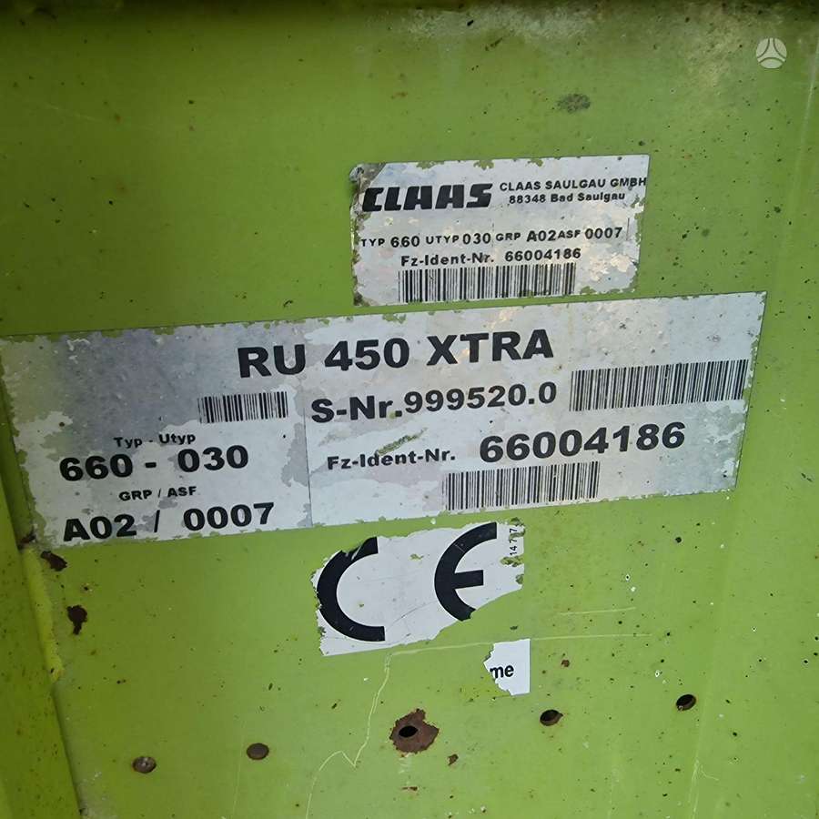 Claas RU 450Xtra, другое