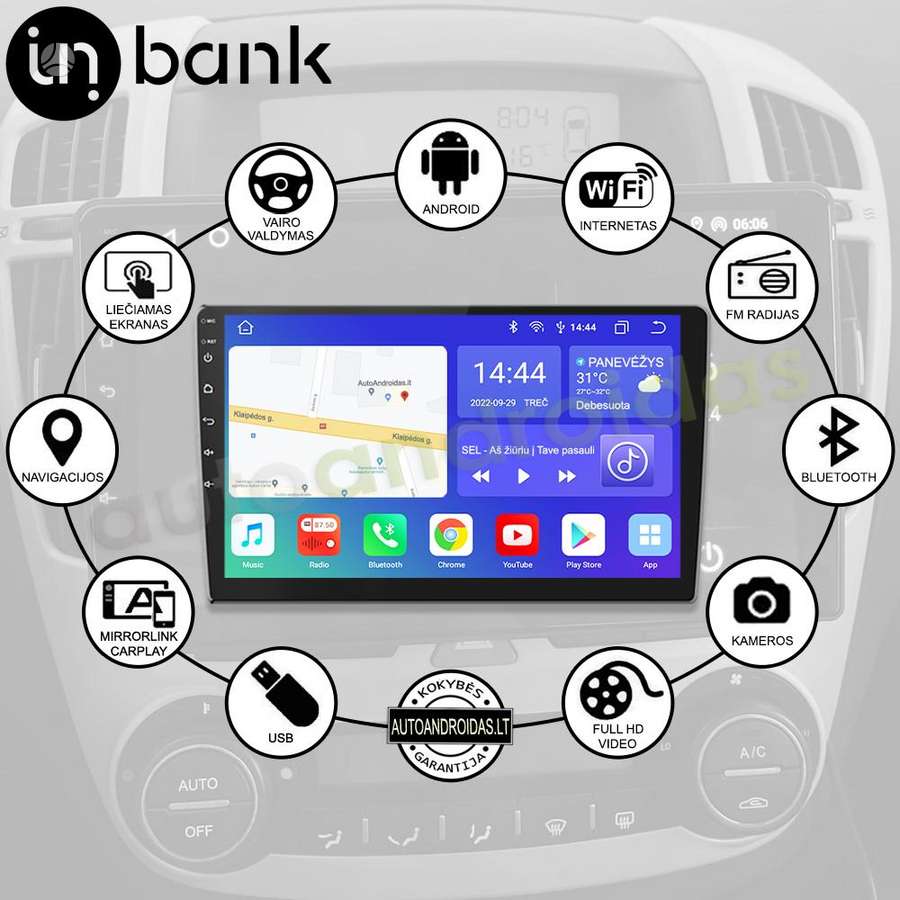 Kia KIA CEED 2007-09 Android multimedia navigacija carplay, multimedia and navigation