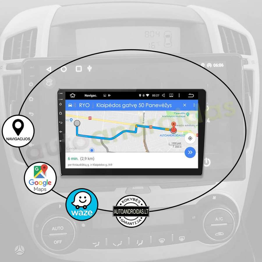 Kia KIA CEED 2007-09 Android multimedia navigacija carplay, multimedia and navigation