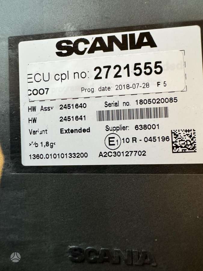 Scania R560 , DC16 18 ECU EMS+COO7, trucks
