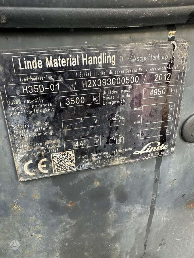 Linde H35D-01, warehouse equipment