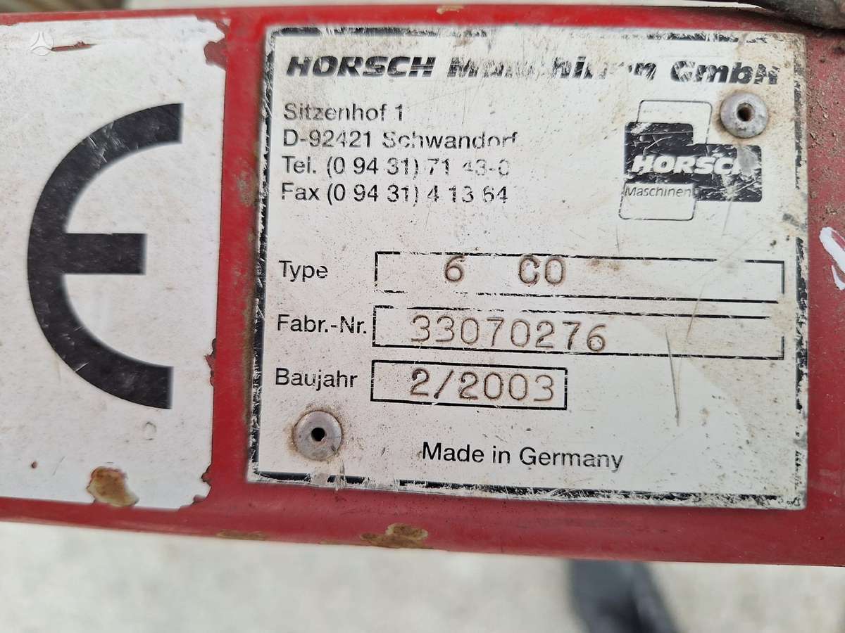 Horsch CO 6, seeders, planters