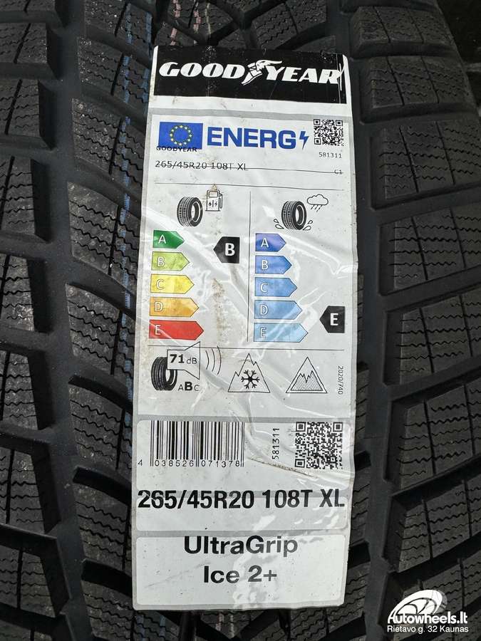 Goodyear UltraGrip Ice 2+, winter 265/45 R20