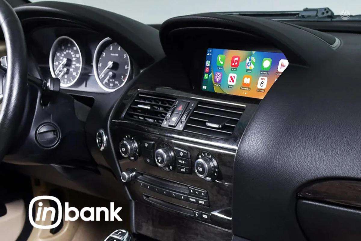 BMW 6 serija Carplay android auto modulis e63 e64 ccc cic evo sistemoms