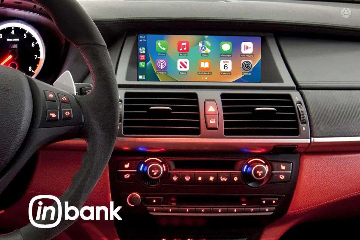BMW X5 Carplay android auto modulis e70 ccc cic sistemoms wireless