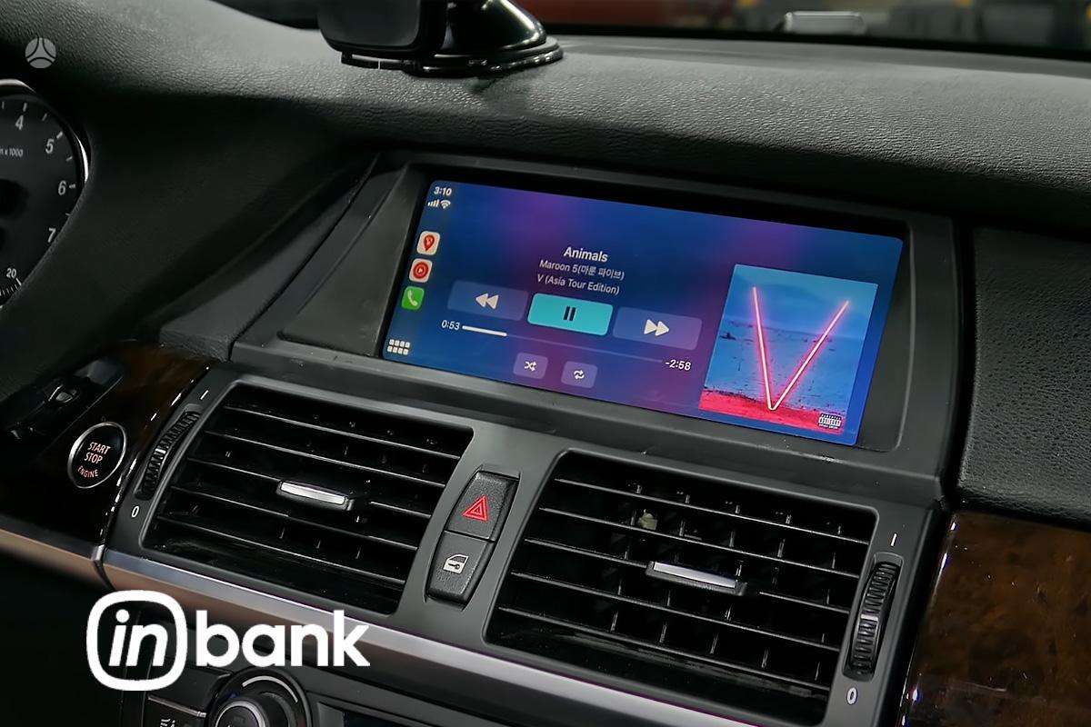BMW X6 Carplay android auto modulis e71 ccc cic sistemoms wireless