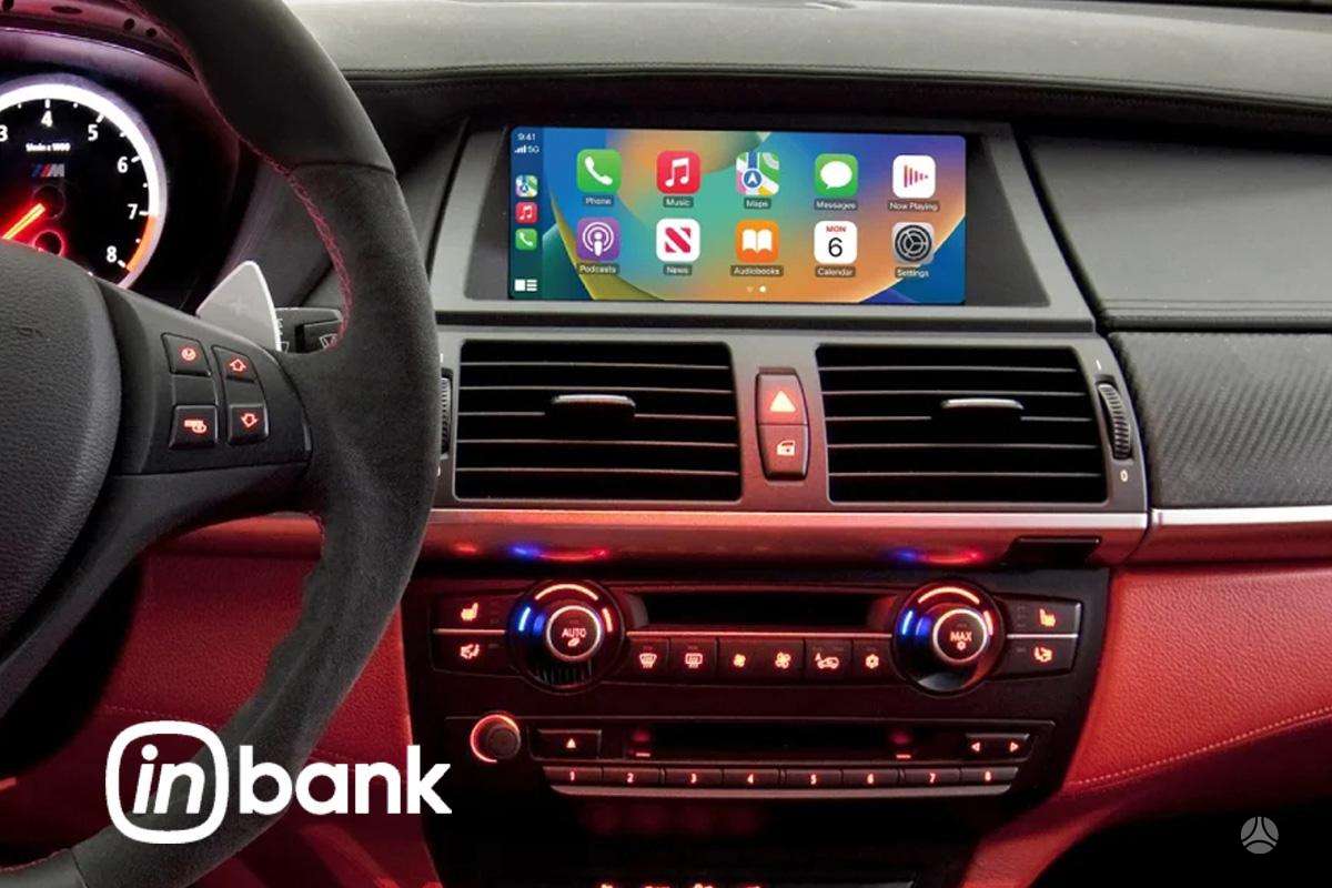BMW X6 Carplay android auto modulis e71 ccc cic sistemoms wireless