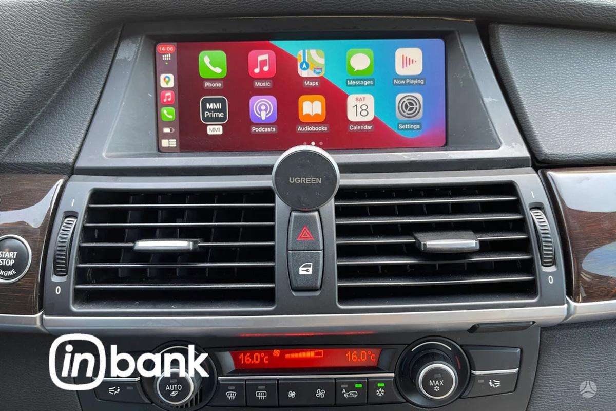 BMW X6 Carplay android auto modulis e71 ccc cic sistemoms wireless