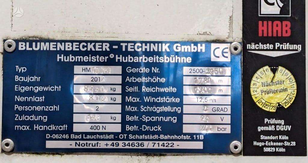 MAN TGL, boom lift