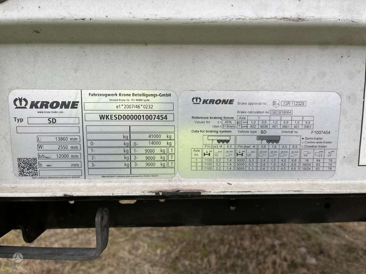 Krone SD, užuolaidinės / tentinės