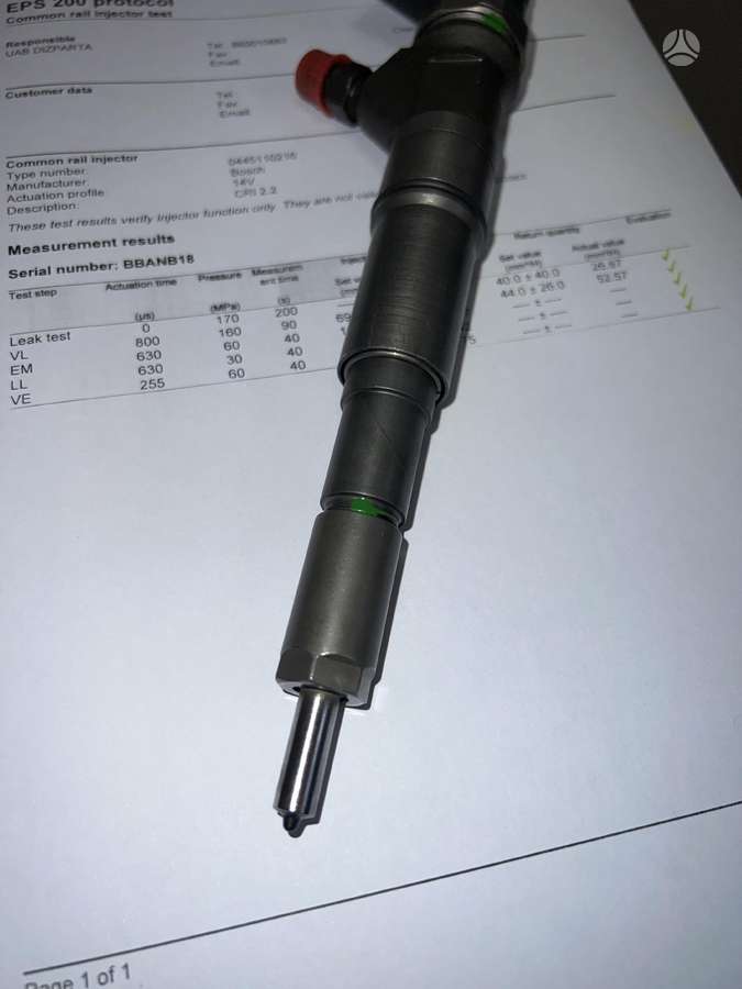 BMW 320, 0445110216, injection system