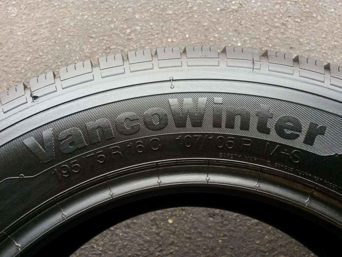 Continental VANCOWINTER apie 9mm, зимние 195/75 R16