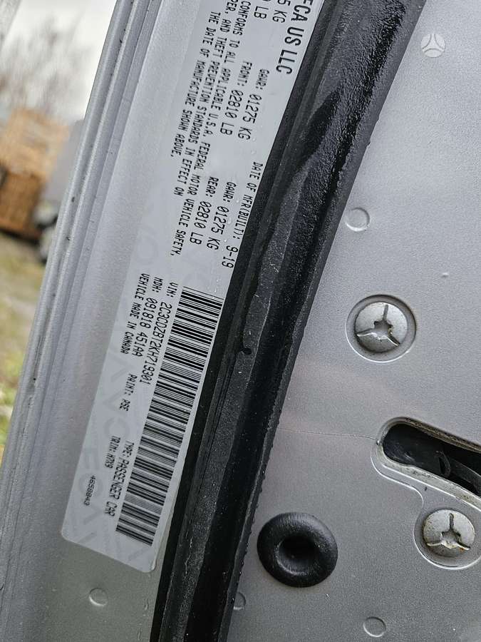 Dodge Challenger Rida 68901 myliu engine code ezh gearbox code dfk 8hp70 col