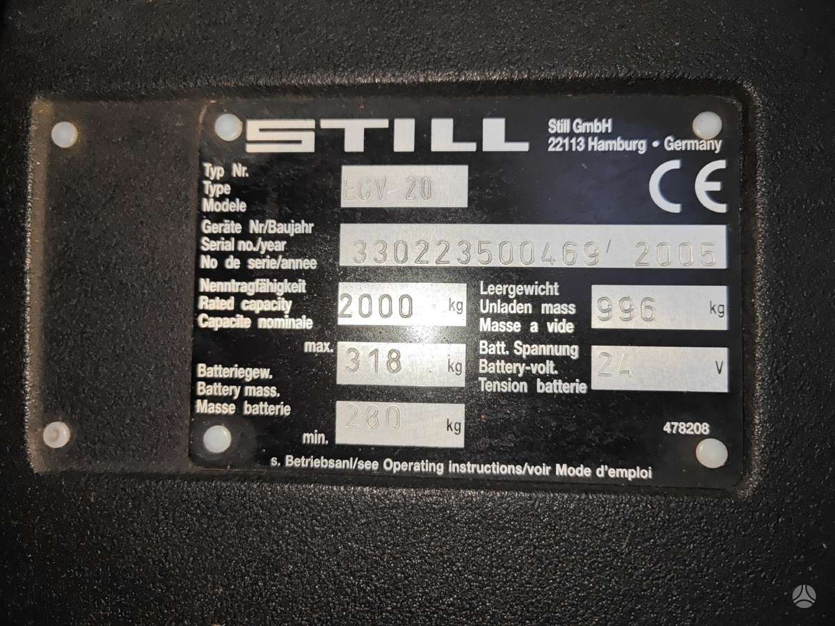 Still EGV-20, warehouse equipment