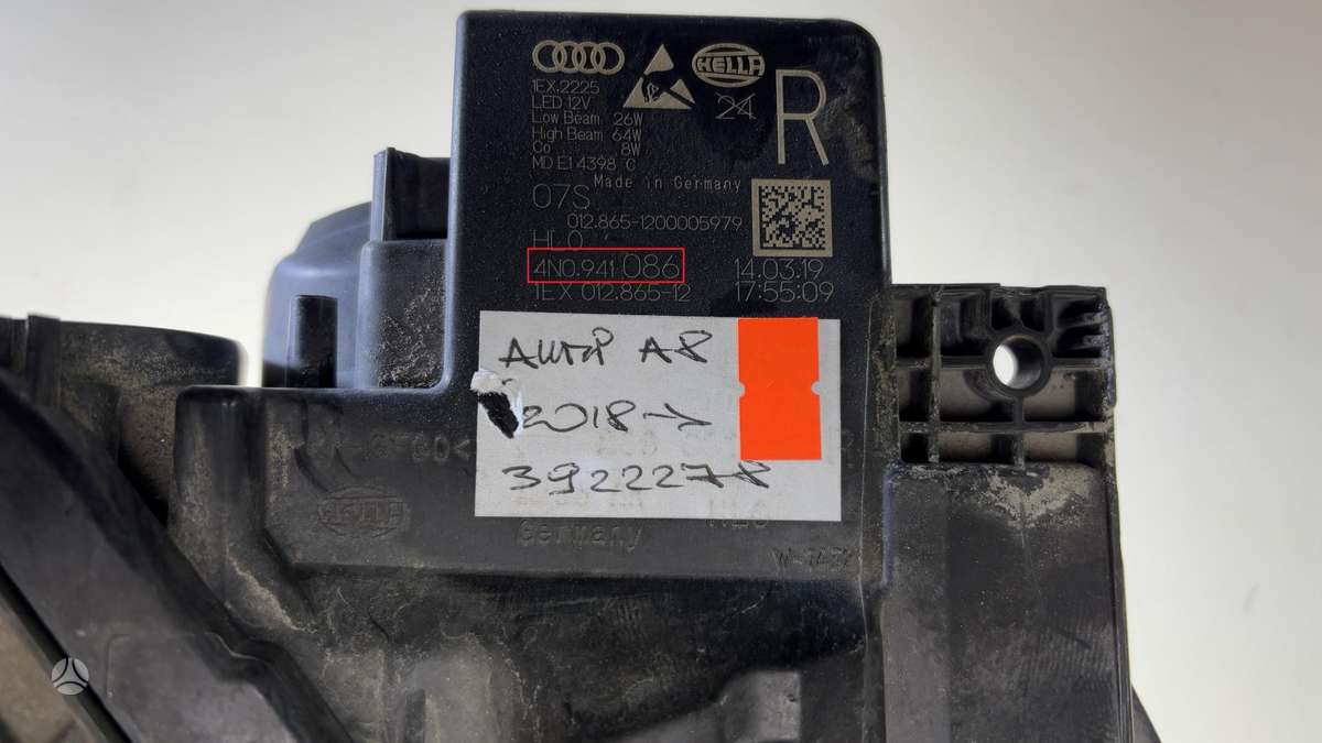 Audi A8, 4N0941086, Cen24165