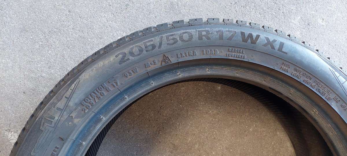 Continental, всесезонные 205/50 R17
