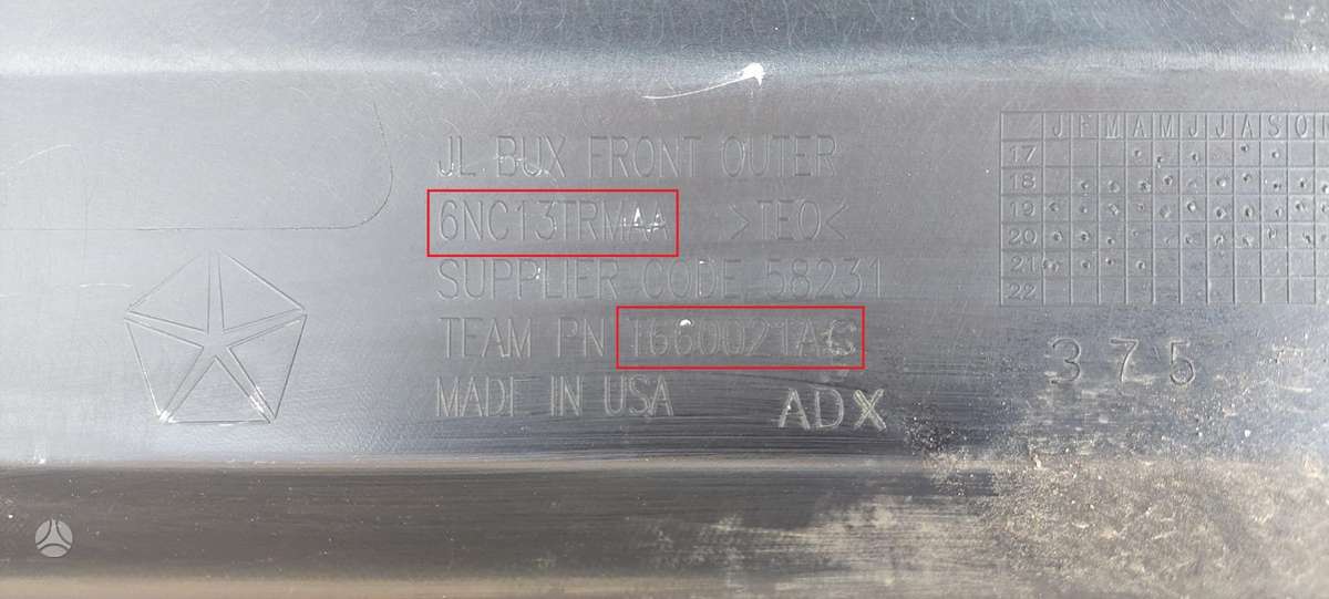 Jeep Wrangler, 6NC13TRMAA, Cen21157