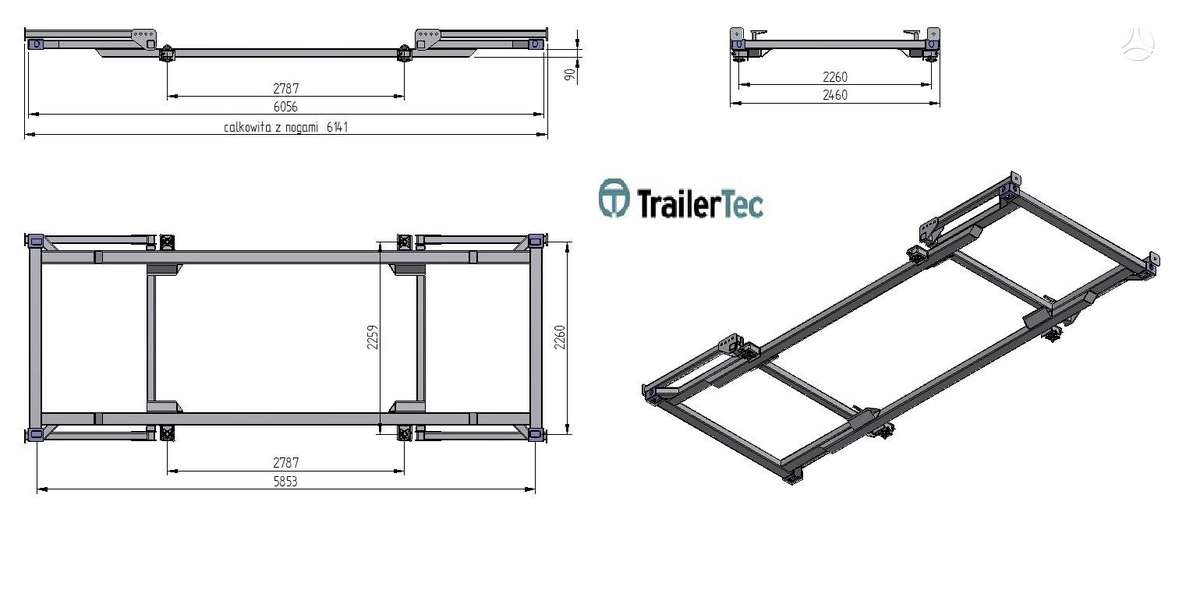 D-TEC D-TEC rėmo adapteris 20ft->10ft, container