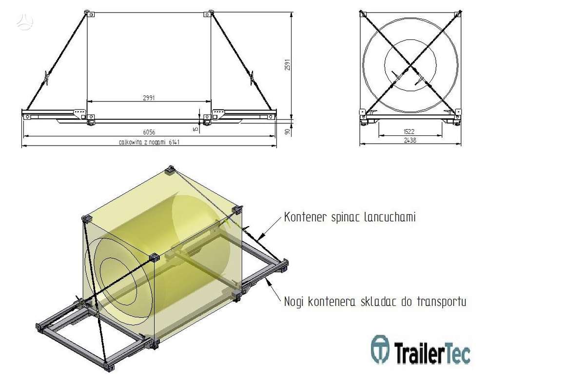 D-TEC D-TEC rėmo adapteris 20ft->10ft, container