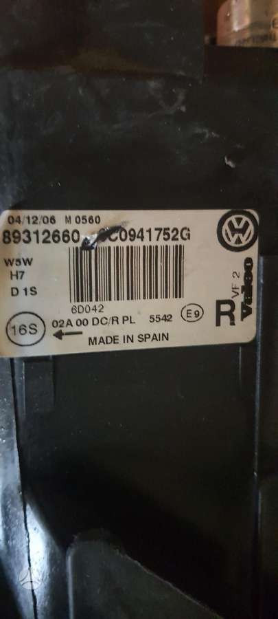 Volkswagen Passat, 3C0941753g 3C0941751g