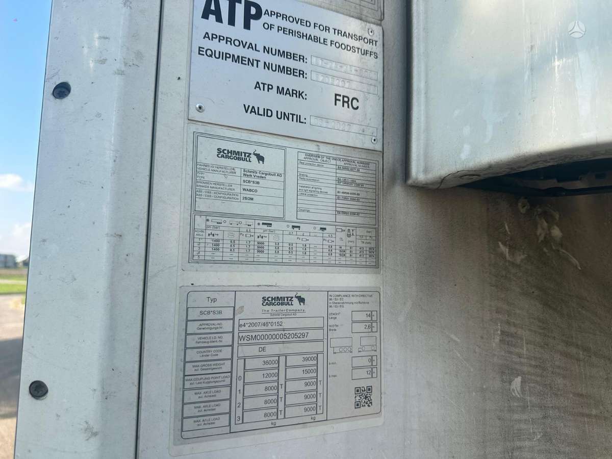 Schmitz SCB*S3B, рефрижераторы