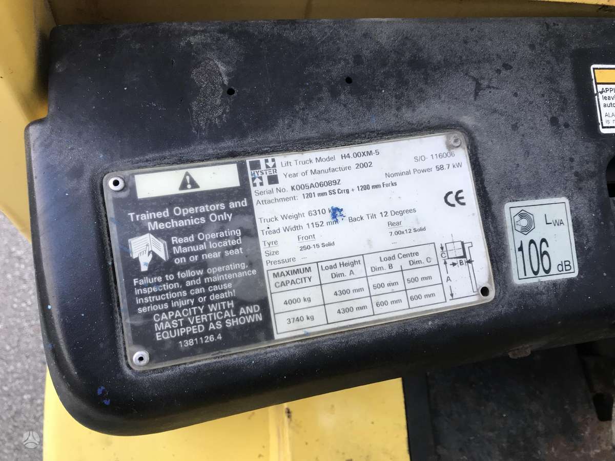 Hyster 4.00, forklifts