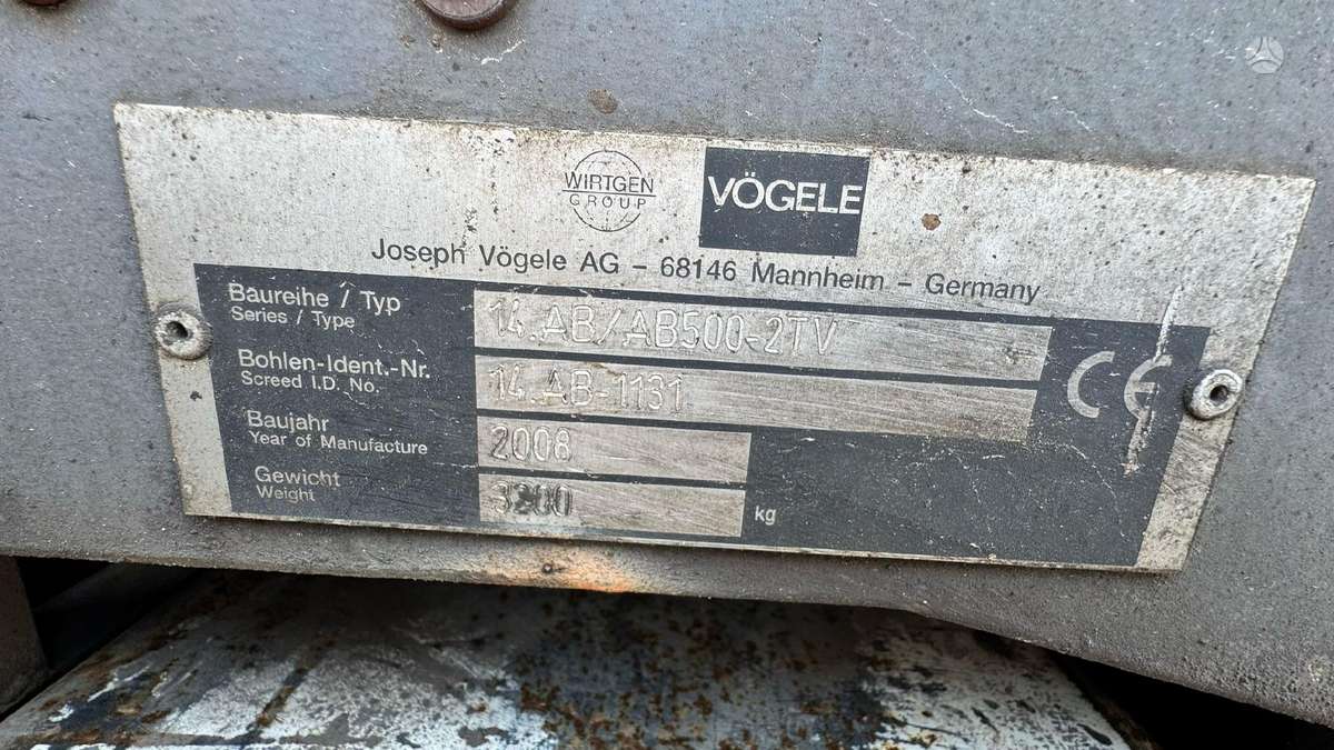 Vögele Super 1800-2, paving machinery