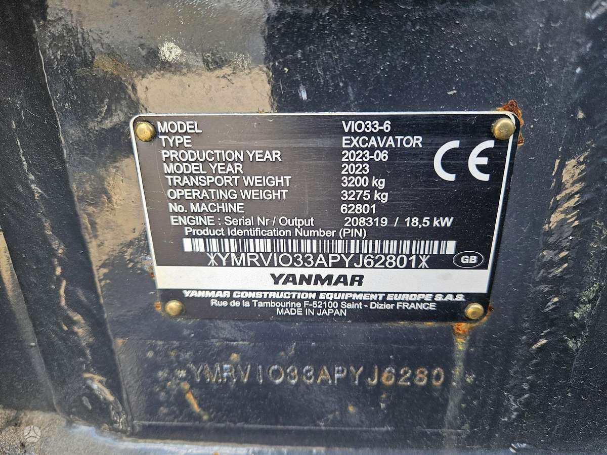 Yanmar VIO 33, экскаваторы