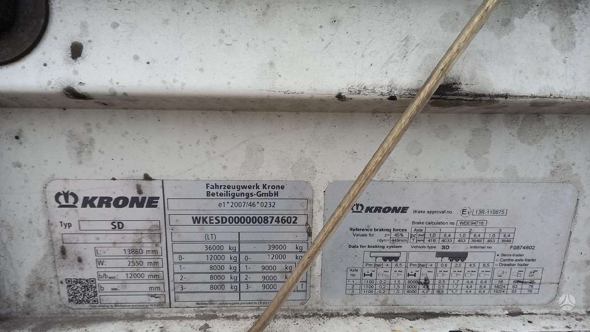Krone SD Mega, užuolaidinės / tentinės