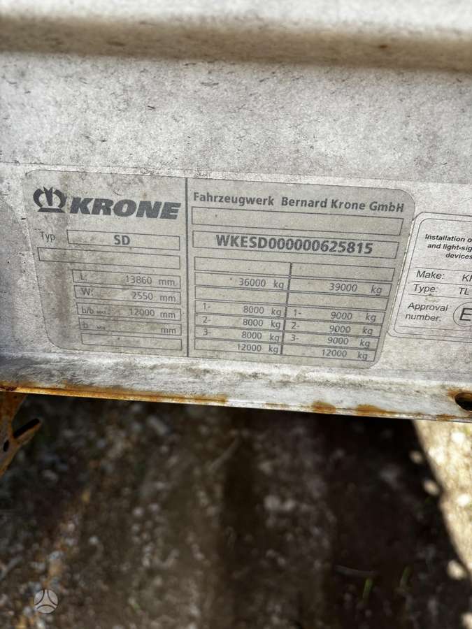 Krone SD MEGA, užuolaidinės / tentinės