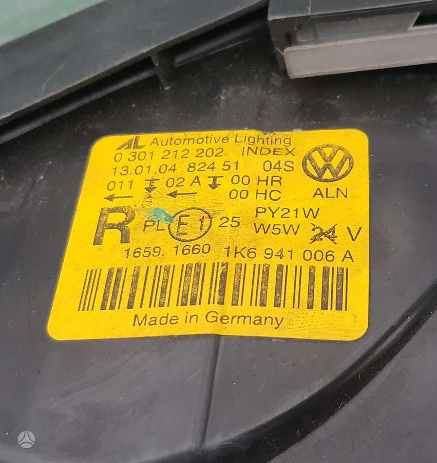 Volkswagen Golf, 1K6941005a 1K6941006a