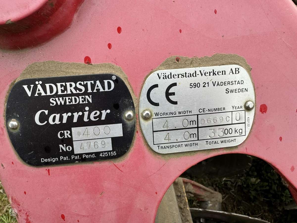 Vaderstad Carrier 400, scrapers, scrubbers