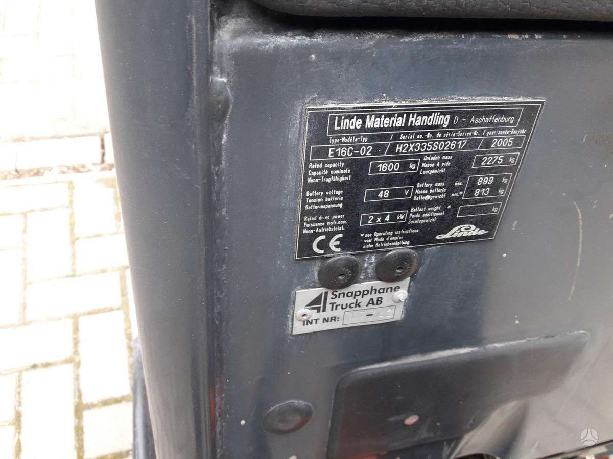 Linde E16C-02, forklifts