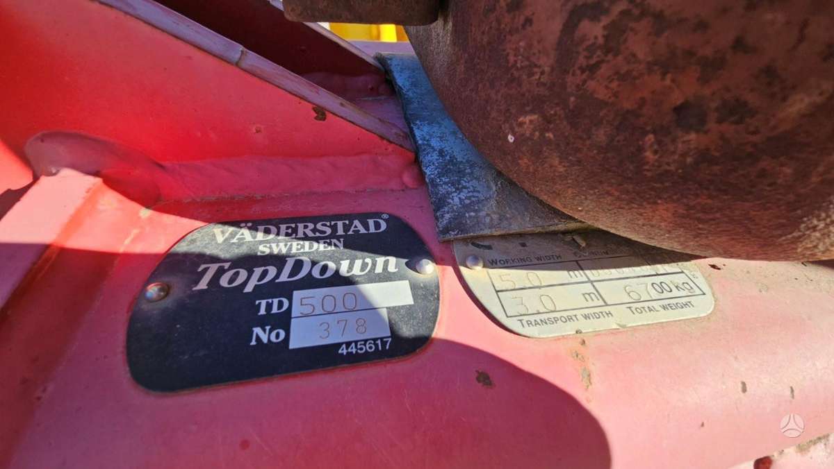 Vaderstad TopDown 500, žemės dirbimo / ruošimo technika