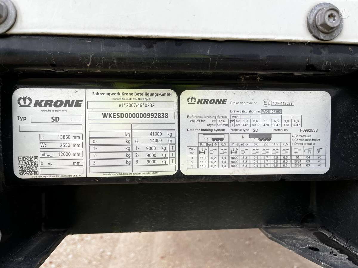 Krone SD, пологовые / тентовые