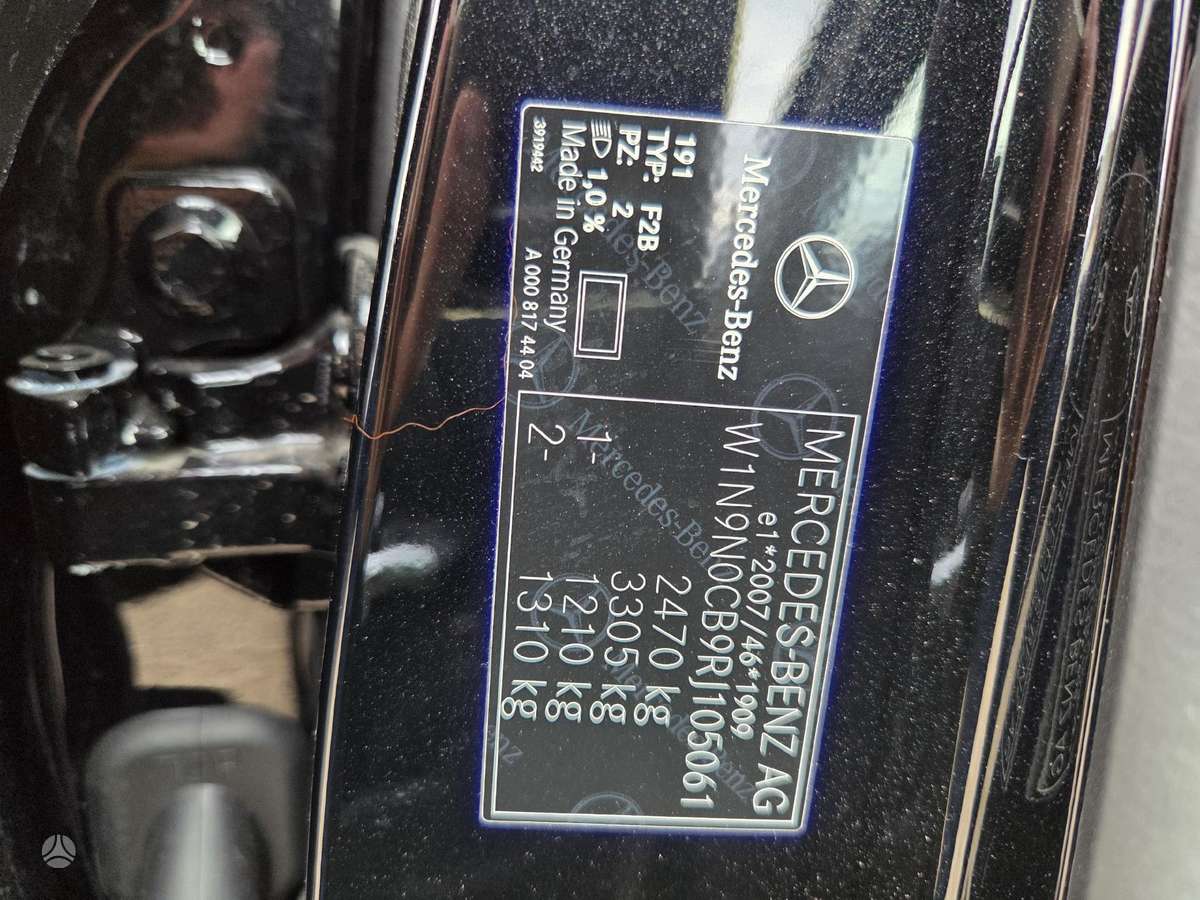 Mercedes-Benz EQA Rida 1900 spalvos kodas 191