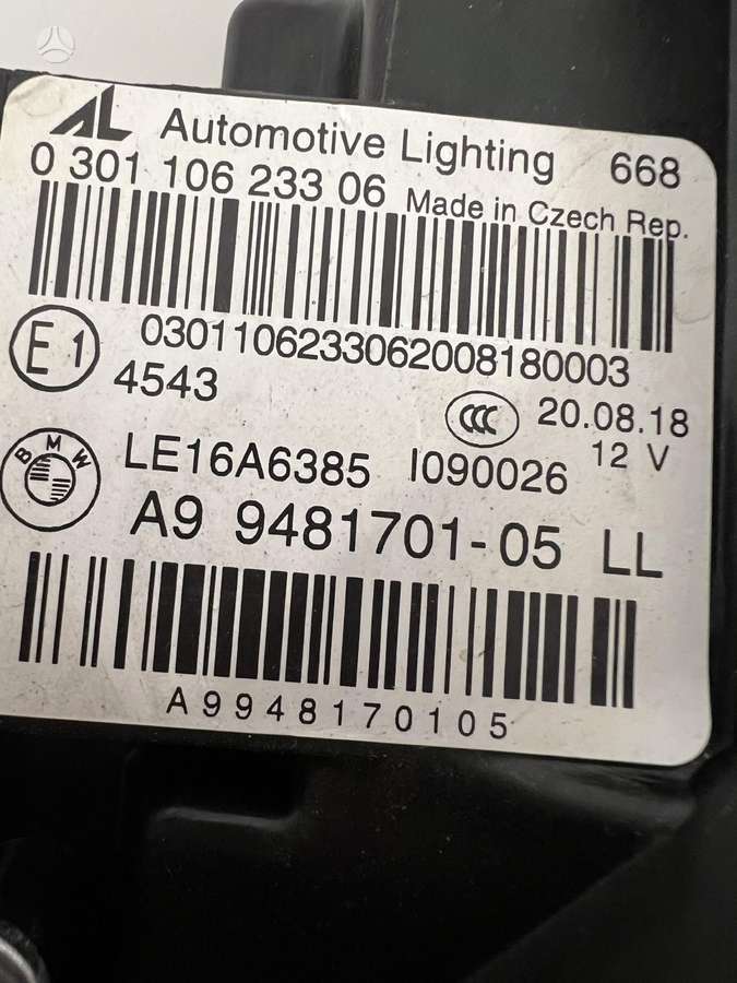 BMW 3 serija, 9481706-07, 9481701-05, lights