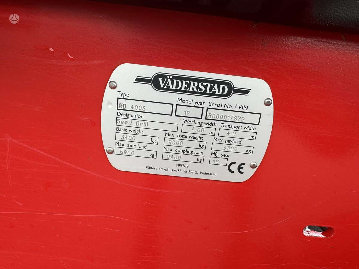 Vaderstad 400s, sėjamosios, sodinamosios