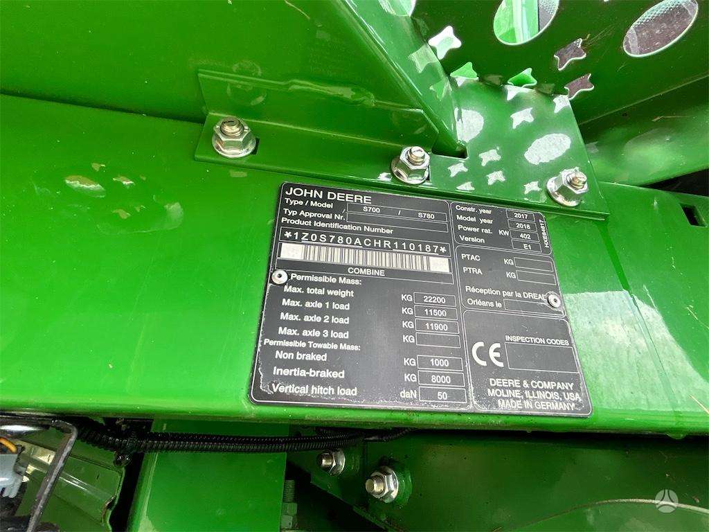 John Deere S780I, комбайны
