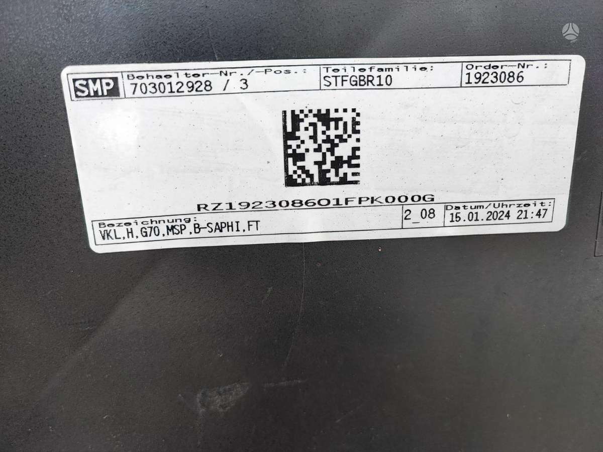 BMW 7 serija, 51125A3DA93, bumpers