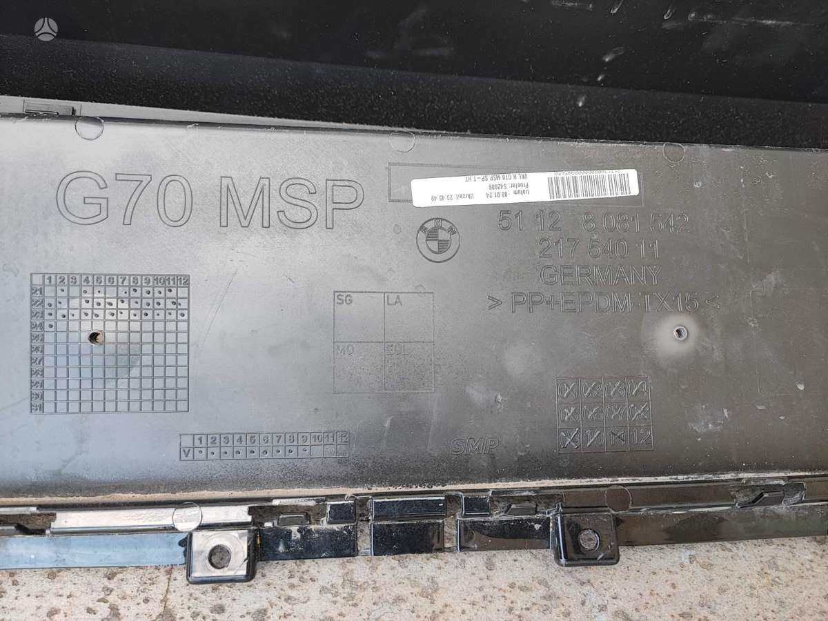 BMW 7 serija, 51125A3DA93, bamperiai